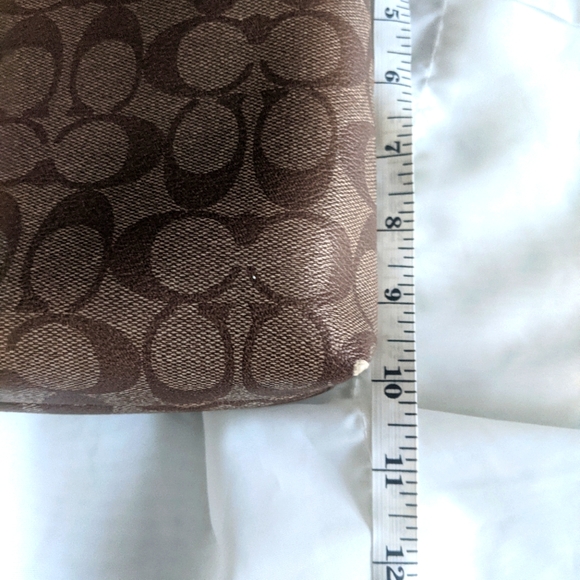 Coach Signature Zip File Crossbody Purse - Picture 10 of 13